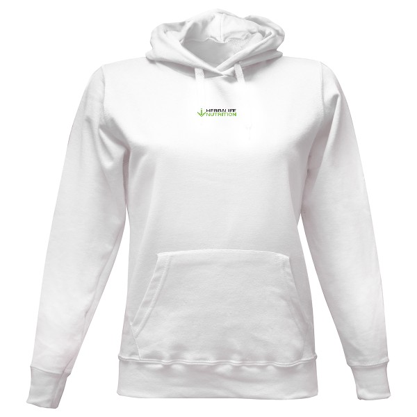 Bílá mikina s barevným logem 