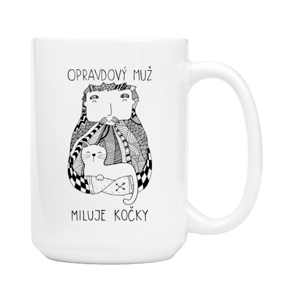 Hrnček velký s potlačou Hrnek "opravdový muž"