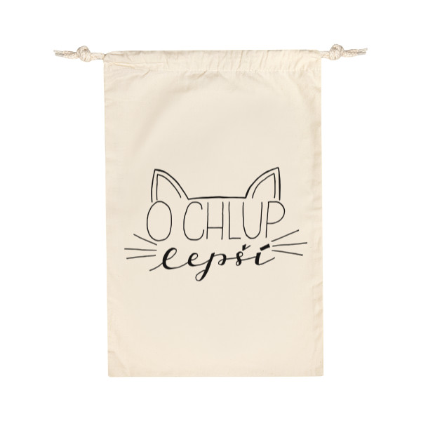 Bavlnené vrecúško s potlačou O chlup lepší pytlík