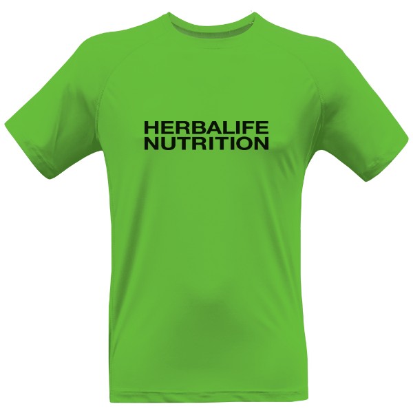 Pánská funkční tričko apple green s černým logem 