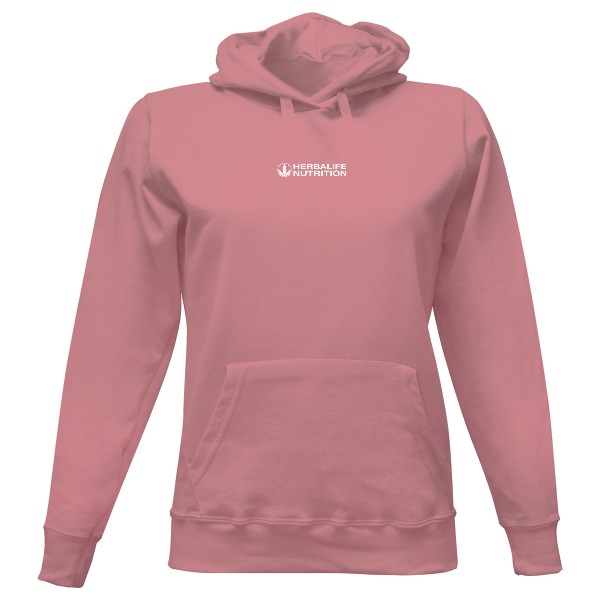 Pastelově růžová mikina s bílým logem 