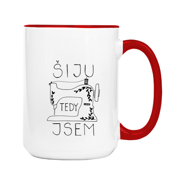 Hrnček veľký farebný s potlačou Šiju tedy jsem